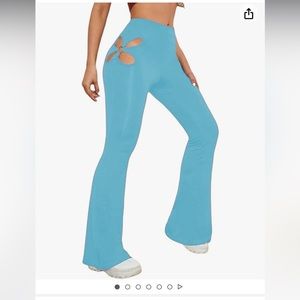 NEW Flower Cutout pants - Teal size small